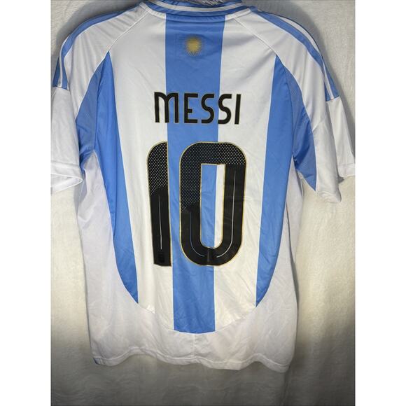 Adidas Argentina 3-Star Home Soccer Jersey Size Small FIFA World Champions Messi - Picture 7 of 9